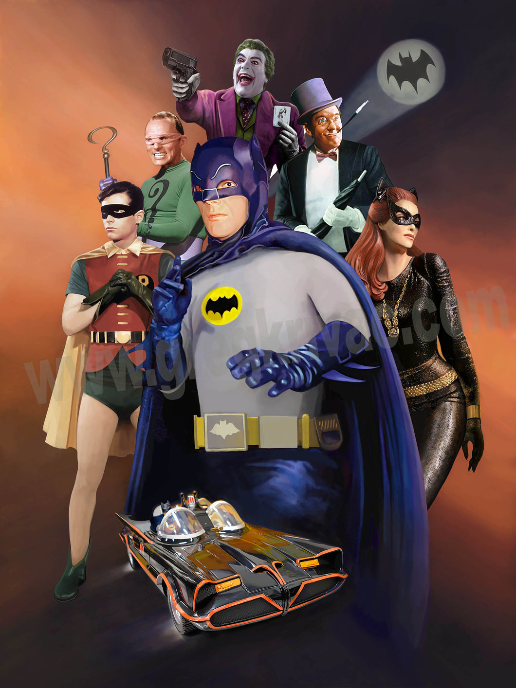 Batman 66 Premium 18x24 Canvas