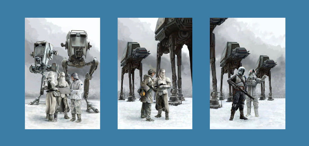 Battlefield Hoth Set - 3 panels-12x18 each