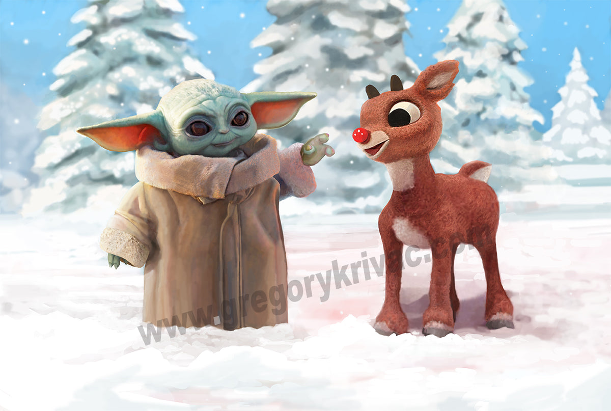 Grogu Rudolph Grogu and Rudolph – Gregory Krivac Art
