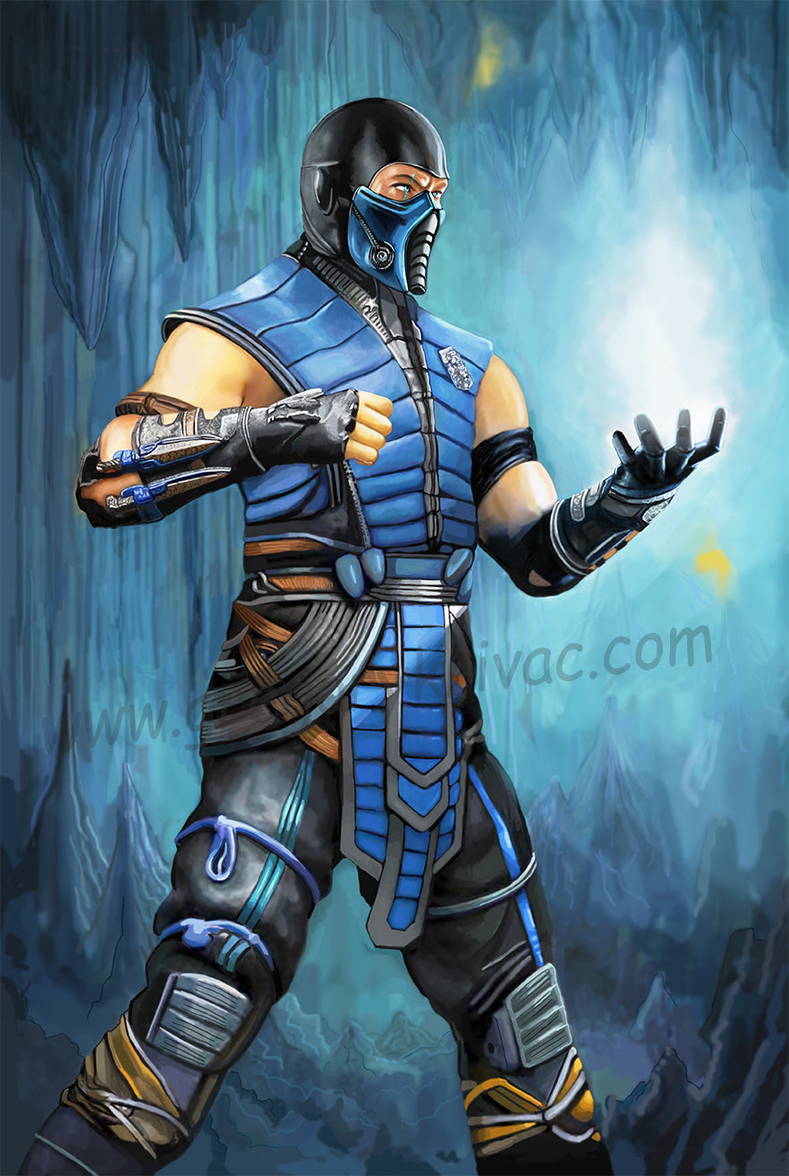 Mortal Kombat Sub Zero Tekeningen Mortal Kombat Sub Zero Frameless Art