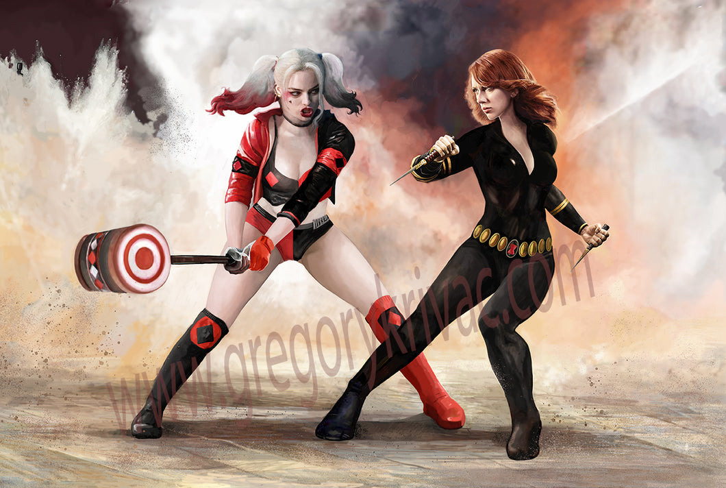 Harley Quinn vs The Black Widow